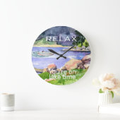 Rustig maar, je bent op Lake Time Waterverf Boatin Grote Klok (Huis)