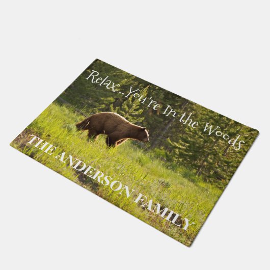 Rustig maar... je zit in de Bossen Beer Deurmat (Schuin)