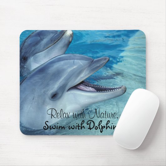 Rustig maar met Natuur, Swim met Dolphins. Muismat (Met muis)