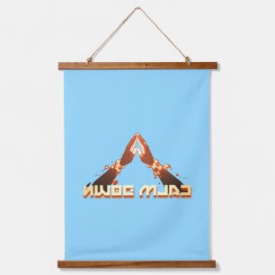 Rustig maar! Mirror Afbeelding reverse typografie Hangend Wandkleed