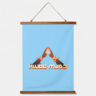 Rustig maar! Mirror Afbeelding reverse typografie Hangend Wandkleed