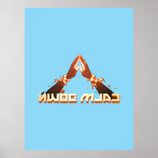 Rustig maar! Mirror Afbeelding reverse typografie Poster