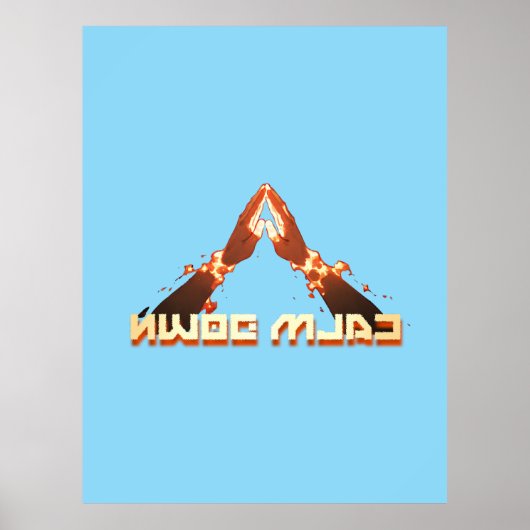 Rustig maar! Mirror Afbeelding reverse typografie Poster (Voorkant)