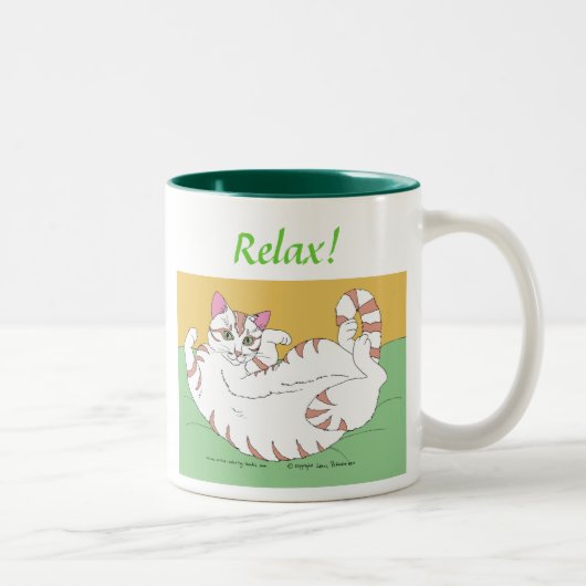 Rustig maar. tweekleurige koffiemok (Rechts)