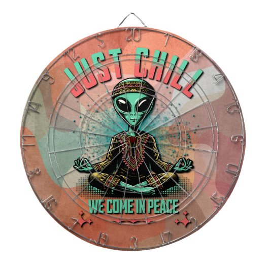 Rustig maar, we komen in vrede dartbord (Voorkant)