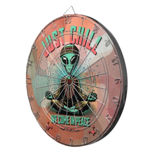 Rustig maar, we komen in vrede dartbord (Voorkant Rechts)