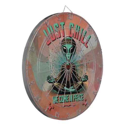 Rustig maar, we komen in vrede dartbord (Voorkant Links)