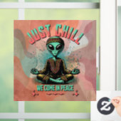 Rustig maar, we komen in vrede raamsticker (Huis)