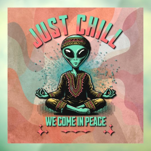 Rustig maar, we komen in vrede raamsticker (Vel 3)