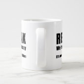 Rustig maar. We zijn allemaal gek Grote Koffiekop (Achterkant)