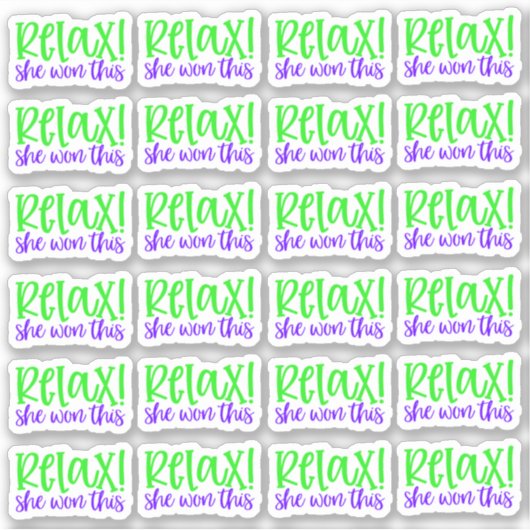 Rustig maar. Ze wil dit - vinylsticker Sticker (Voorkant)