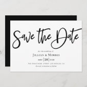 rustig manuscript sparen de datumuitnodiging kaart (Voorkant / Achterkant)