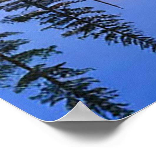 Rustig meer bij zonsondergang poster (Hoek)