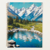 Rustig meer in de bergen planner (Voorkant)