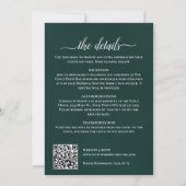 Rustig meer in de bergen Stijlvolle QR-code bruilo Kaart (Achterkant)