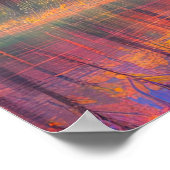 Rustig meer omarmd door hoge bomen poster (Hoek)