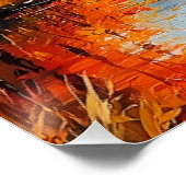 Rustig meer omgeven door herfstbomen perfect poster (Hoek)