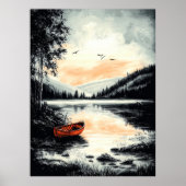  rustig meer - serene Natuur ontsnapping Poster (Voorkant)