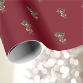 Rustig meisje inpakpapier