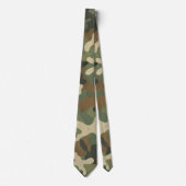 Rustig Militair Camouflagepatroon Stropdas (Voorkant)