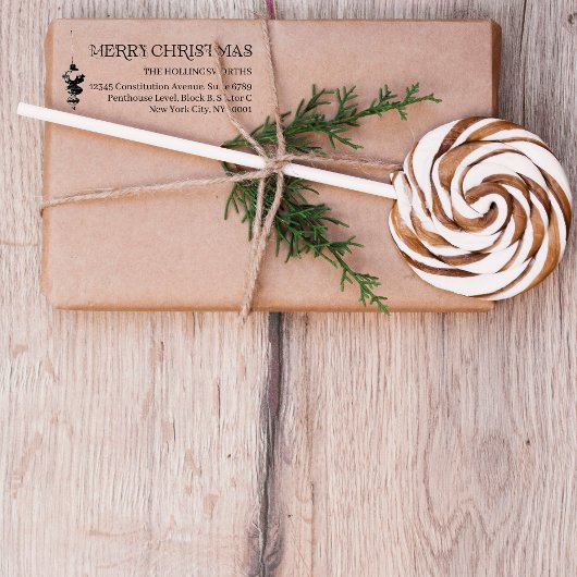 Rustig Minimaal Kerstmis | Retouradres Rubberstempel