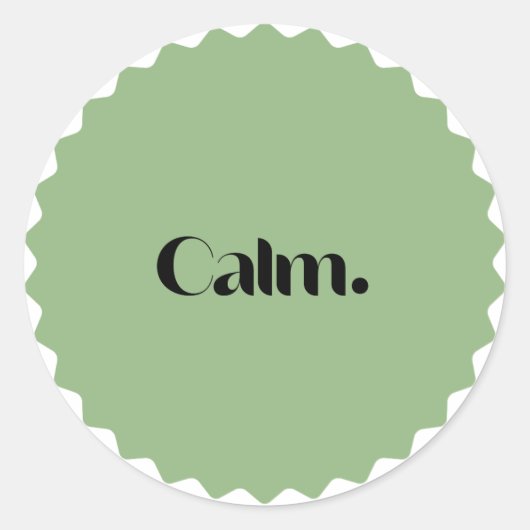 Rustig - minimalistische Sticker (Voorkant)