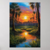 Rustig moeras schoonheid poster (Voorkant)