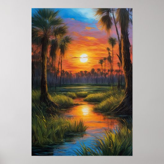 Rustig moeras schoonheid poster (Voorkant)