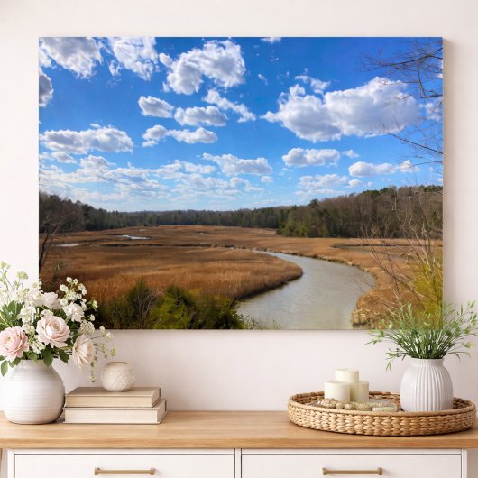 Rustig moerassig wetland Yorktown Virginia Poster