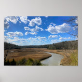 Rustig moerassig wetland Yorktown Virginia Poster (Voorkant)