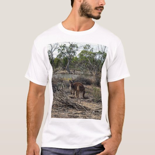 Rustig moment: Australische kangoeroe bij Billabon T-shirt (Voorkant)