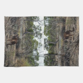 Rustig moment: Australische kangoeroe bij Billabon Theedoek (Horizontaal)