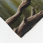 Rustig moment: Indiase vrouw en wolf Fleece Deken (Hoek)