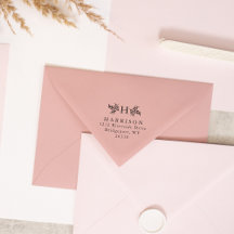 Rustig monogram retouradres