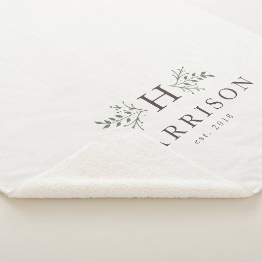 Rustig monogram sherpa deken (3/4)