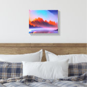 Rustig Mountain Sunset Canvas Afdruk (Insitu (Slaapkamer))