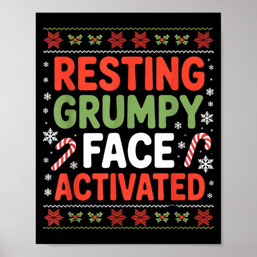 Rustig Mpy Gezicht Geactiveerd Grappig Kerst Citaa Poster (Voorkant)
