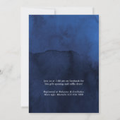 Rustig Navy & Nep Glitter Zilver Drive By Shower Kaart (Achterkant)