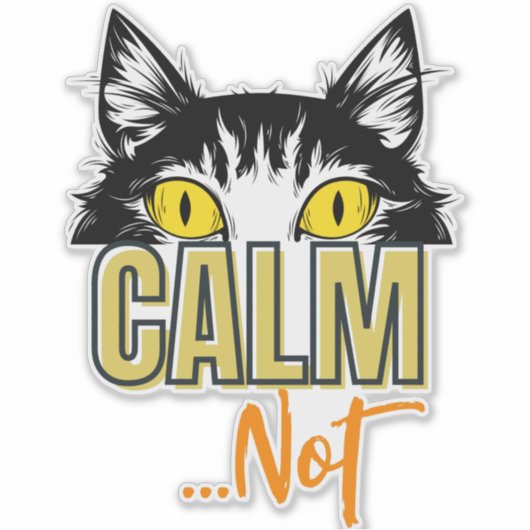 Rustig...niet. De vele stemmingen van de kat Sticker (Voorkant)