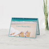 Rustig Ocean Beach: Sunhat en Sandals Serenity Kaart (Voorkant)