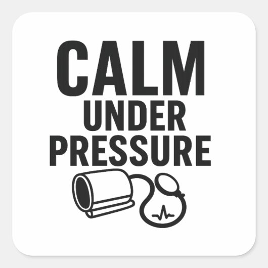 Rustig onder druk Sticker (Voorkant)