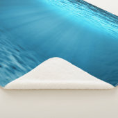 Rustig Onderwater Blauw Oceaanlicht Sherpa Deken (3/4)