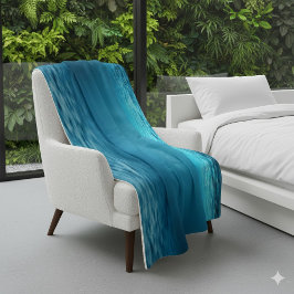 Rustig Onderwater Blauw Oceaanlicht Sherpa Deken