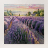 Rustig ontspannen lavendellandschap legpuzzel (Verticaal)