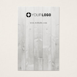 Rustig, op maat gemaakt logo van wit hout visitekaartje