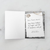 Rustig Oud Papier Prettig Kerst Script Feestelijke Feestdagen Kaart (Binnen)