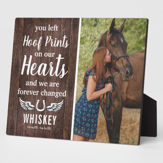 Rustig Paardenmonument | Fotohouder Fotoplaat (Zijkant)