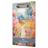 Rustig pad door bloembos klembord (Links)