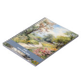 Rustig pad door bloembos notitieboek (Linkerzijde)