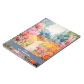 Rustig pad door bloembos notitieboek (Linkerzijde)